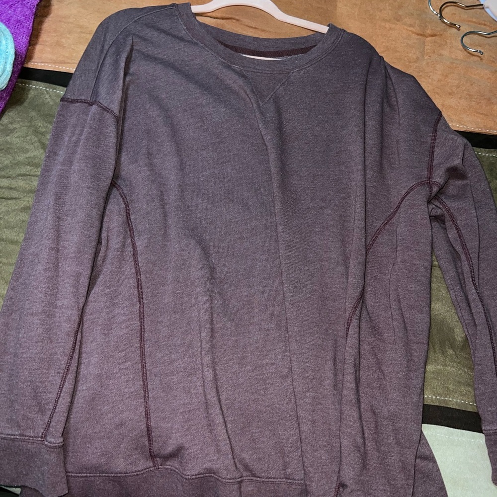 Women’s Terra & Sky sweater, maroon, size 3X (24W-26W)